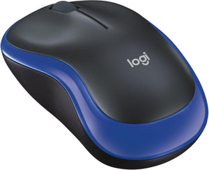 Logitech M185 Wireless Mouse, 2.4GHz with USB Mini Receiver, 12-Month Battery Life, 1000 DPI Optical Tracking, Ambidextrous, Compatible with PC, Mac, Laptop - Blue